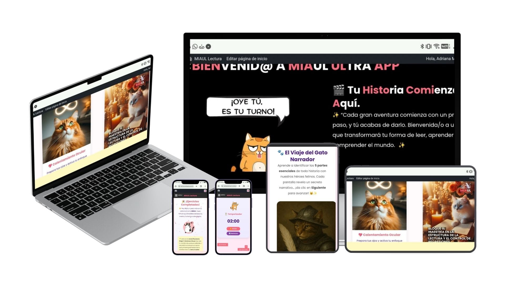 Mockups plataforma MIAUL